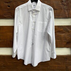 Arrow Shirt Men’s 16 – 16.5 / 32 - 33 Long Sleeve Athletic, Dry-Cleaned, White L